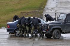 Exercising neutralizing a terrorist group at Orešac