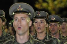 Dress rehearsal for Serbian Armed Forces youngest officers