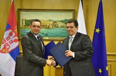 Споразумом до још боље одбрамбене сарадње са Кипром