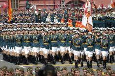 Members of The Guard of the Serbian Armed Forces at the Victory Day Parade in Moscow