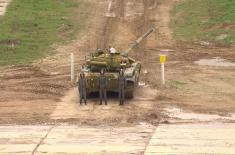 Tankmen of Serbian Armed Forces in Tank Biathlon Semi-finals