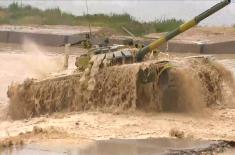 Tankmen of Serbian Armed Forces in Tank Biathlon Semi-finals