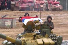 Tankmen of Serbian Armed Forces in Tank Biathlon Semi-finals