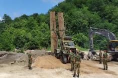 The Serbian Armed Forces Erected a Bridge in the Municipality of Mali Zvornik  