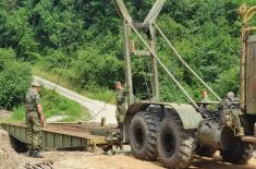 The Serbian Armed Forces Erected a Bridge in the Municipality of Mali Zvornik  