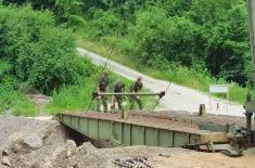 The Serbian Armed Forces Erected a Bridge in the Municipality of Mali Zvornik  