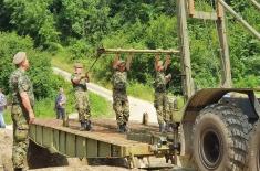 The Serbian Armed Forces Erected a Bridge in the Municipality of Mali Zvornik  