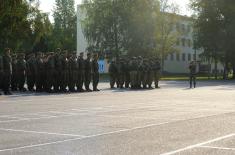 Members of the Serbian Armed Forces at the exercise of the Western Military District in Russia