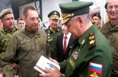 Ministers Vulin and Shoygu at the closing of the Army Games International in Russia