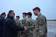 Welcome for the Paratroopers of the US Armed Forces at the Air Field “Batajnica”