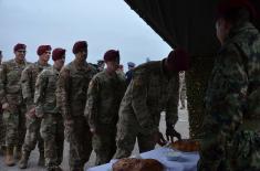 Welcome for the Paratroopers of the US Armed Forces at the Air Field “Batajnica”