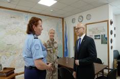 Minister Vučević visits Serbian contingent at UNFICYP headquarters