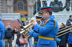 Ceremonial March-Past of Military Bands and Arms Presentation in the Towns of Serbia