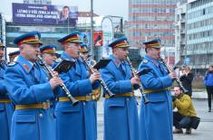 Ceremonial March-Past of Military Bands and Arms Presentation in the Towns of Serbia