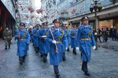 Ceremonial March-Past of Military Bands and Arms Presentation in the Towns of Serbia