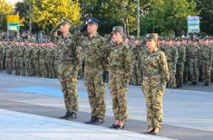 Dress rehearsal for officer cadet commissioning ceremony