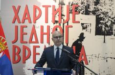 Minister Vučević opens exhibition “Papers of a Time – German War Propaganda 1941-1944“