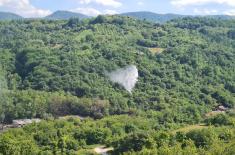 Serbian Armed Forces’ helicopters help put out fire in Čačak