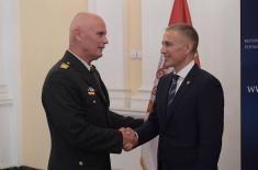 Meeting of Minister Stefanović with Chief of General Staff of the Armed Forces of Slovenia Major General Glavaš