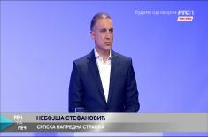 Министар Стефановић у ТВ дебати „Реч на реч“ на Радио Телевизији Србије