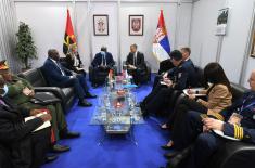 Meeting of Minister Stefanović with Angolan Minister of Defence General Santos 