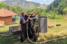 Serbian Armed Forces supply water to villages in Ljubovija Municipality  