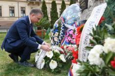 Minister Stefanović pays tribute to killed police officer in Zaječar