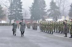 Taking the oath of enlistment in the barracks in Valjevo, Sombor and Leskovac