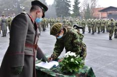 Taking the oath of enlistment in the barracks in Valjevo, Sombor and Leskovac