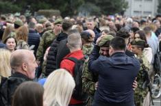 Minister Gašić attends oath-taking ceremony for cadets and reserve officer trainees