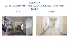 Tour of newly renovated facility at First Infantry Regiment Barracks in Vranje