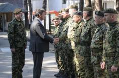 Tour of newly renovated facility at First Infantry Regiment Barracks in Vranje