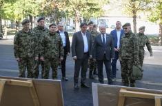 Tour of newly renovated facility at First Infantry Regiment Barracks in Vranje