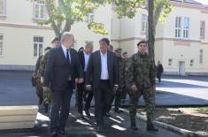 Tour of newly renovated facility at First Infantry Regiment Barracks in Vranje